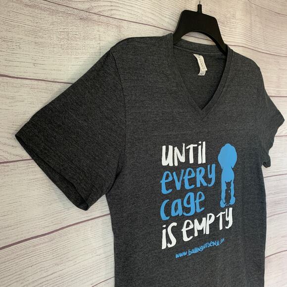 Bailing Out Benji Charcoal Gray Graphic T Shirt UNTIL EVERY CAGE IS EMPTY Size M - Picture 12 of 15